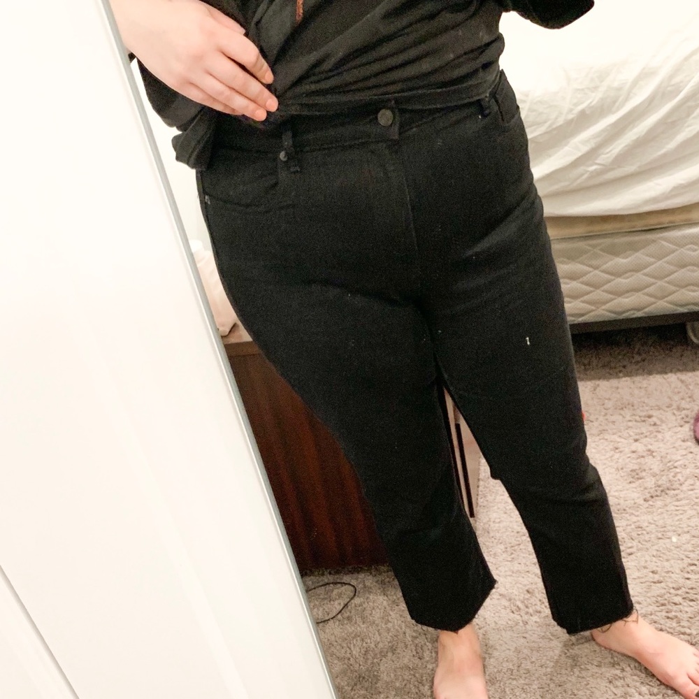 Everlane High Rise Kick Crop Jeans